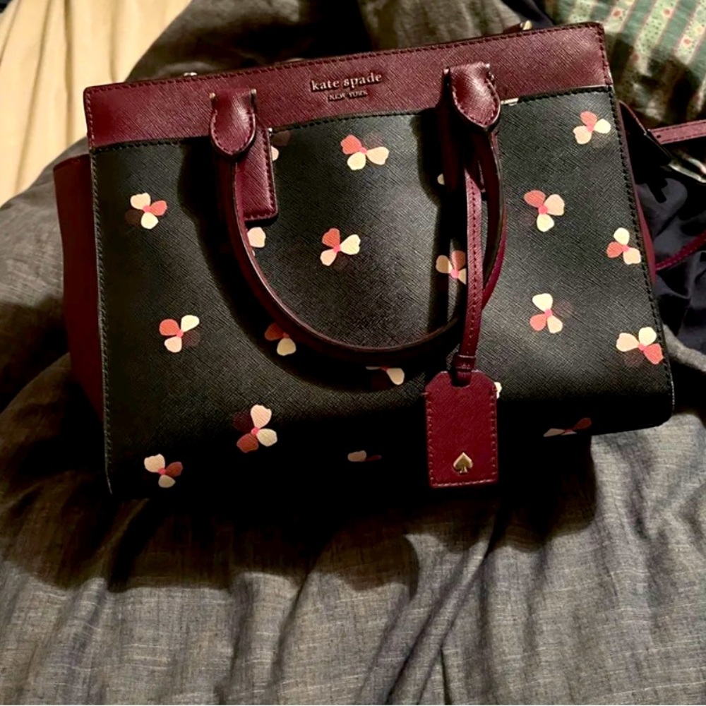 Leather Kate Spade dusk buds Cameron bag